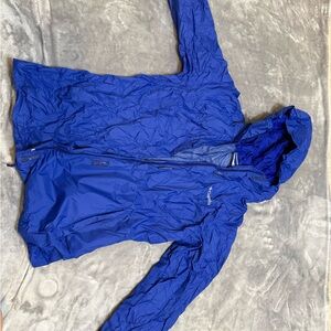 Columbia Royal Blue Hooded Rain Jacket